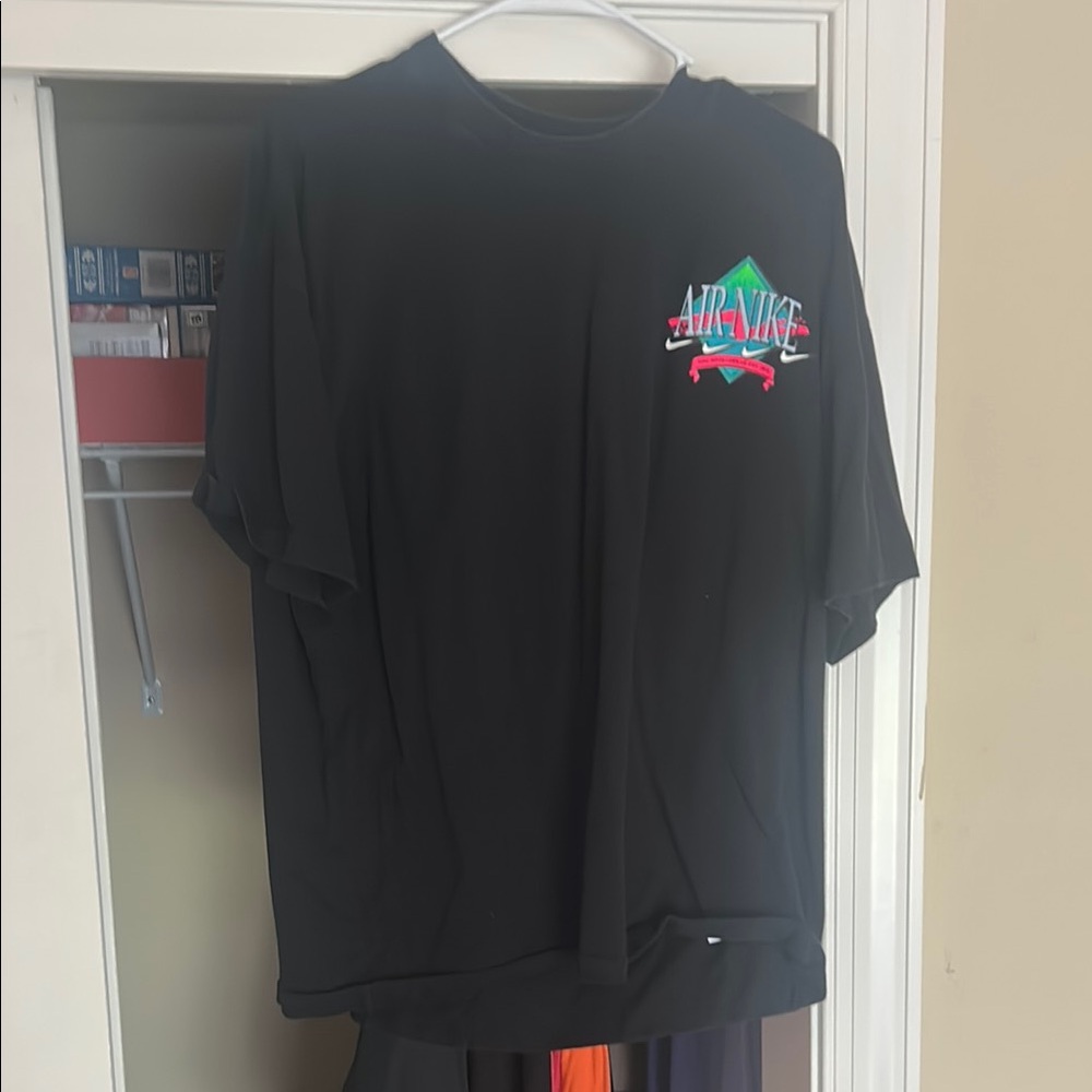 Nike Black T-Shirt with Vibrant Logo